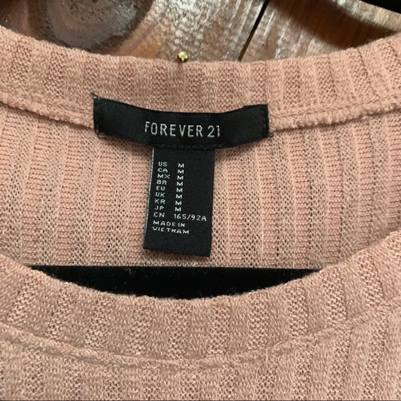 F21 Baby Pink Light Sweater Long Sleeve Dress - Picture 3 of 5